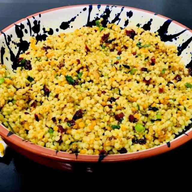  Israeli couscous with Cranberries, Pecans and Mandarin Vinaigrette