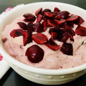 Raw Vegan Cherry Almond Nice Cream